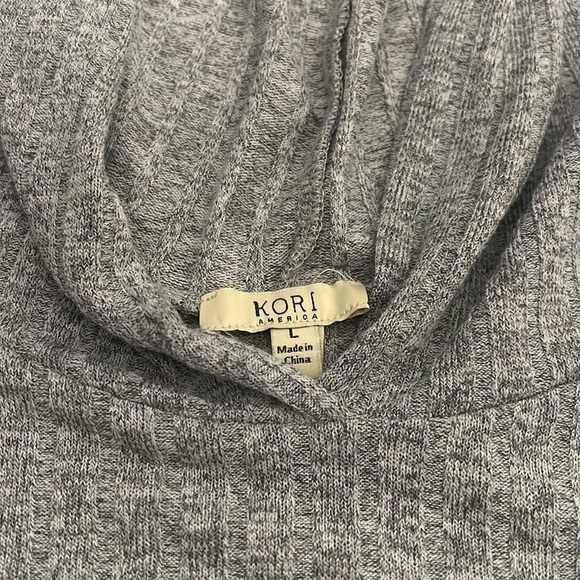Kori hoodie lightweight gray sweatshirt size large - Picture 3 of 7
